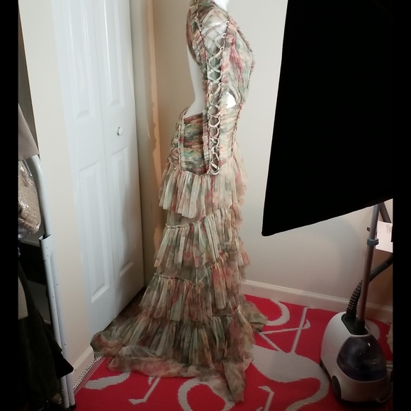 Raise vanessa floral tier draped ruffle gown - Picture 10 of 16